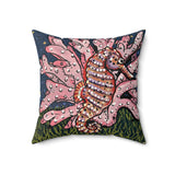 Starry Seahorse Velveteen Throw Pillow