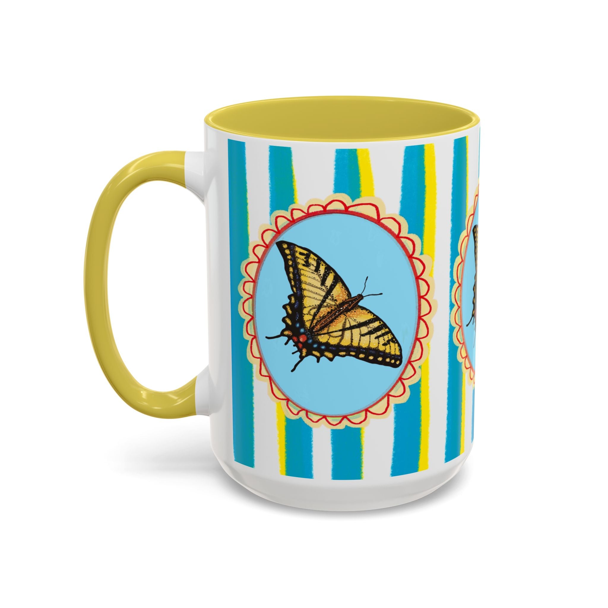 Yellow Butterfly Coffee Mug 15oz