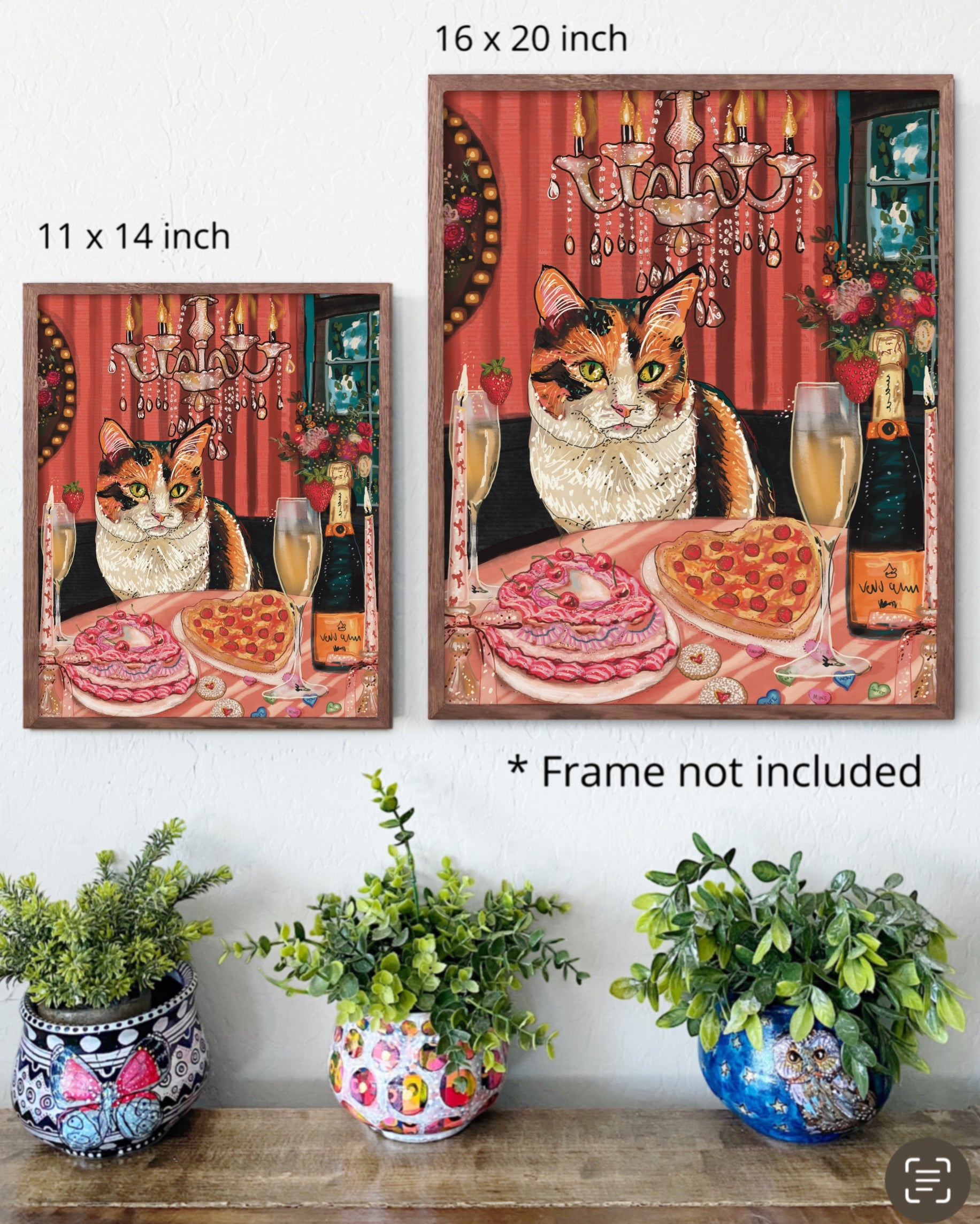 Calico - Build Your Own Fancy Feast Cat Paper Print