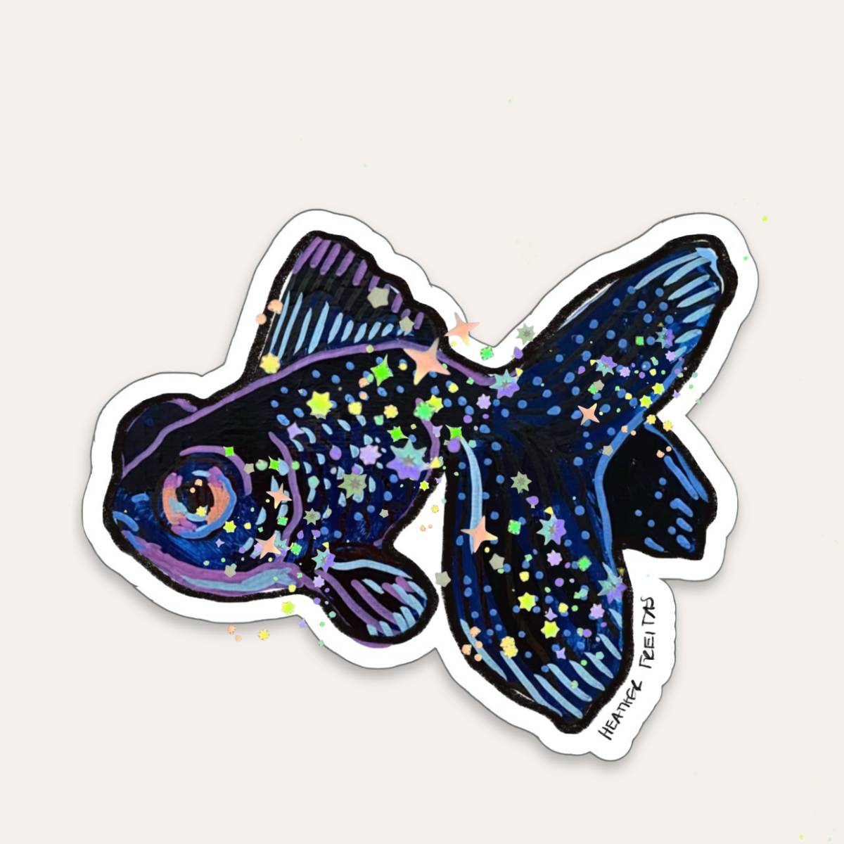 Black Moor Goldfish Sticker