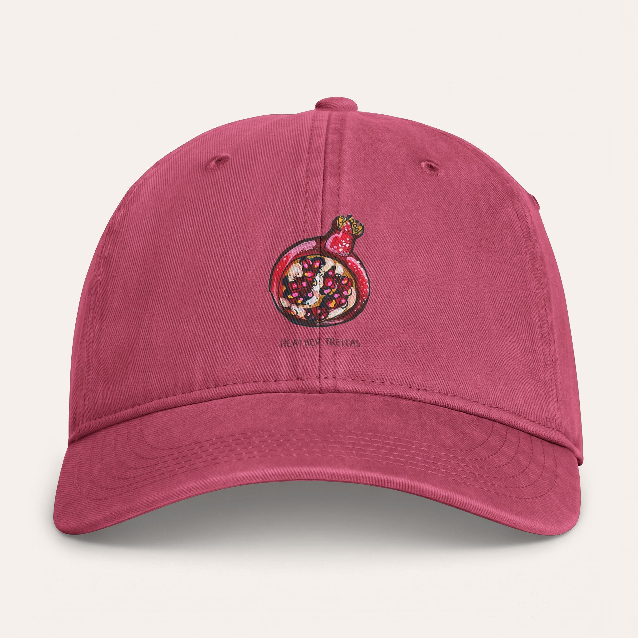 Pomegranate Washed Cotton Cap