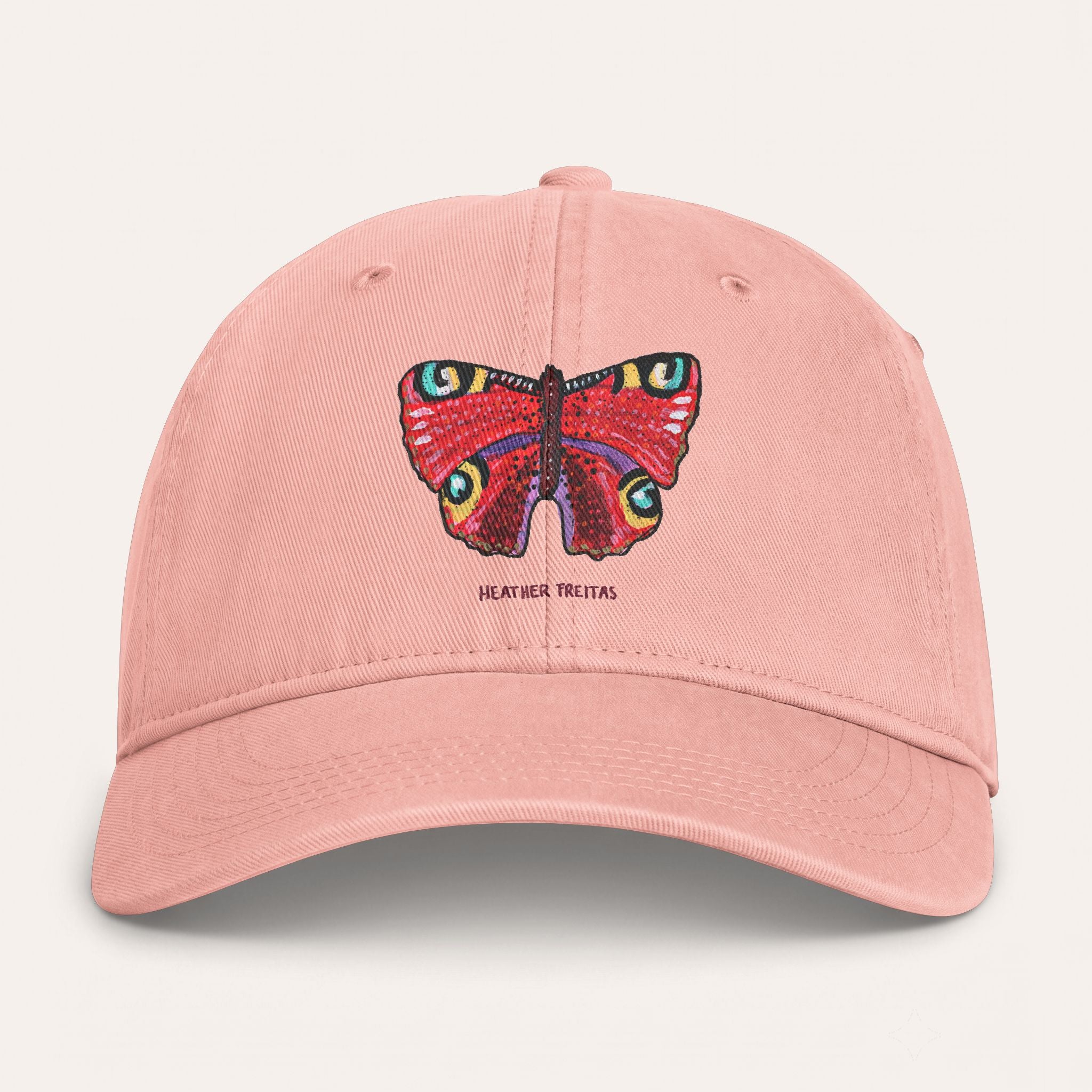 Peacock Butterfly Washed Cotton Cap