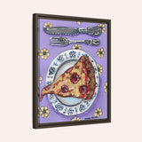 Porcelain Pizza Framed Fine Art Canvas Print