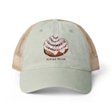 Cinnamon Roll Women's Washed Mesh-Back Cap