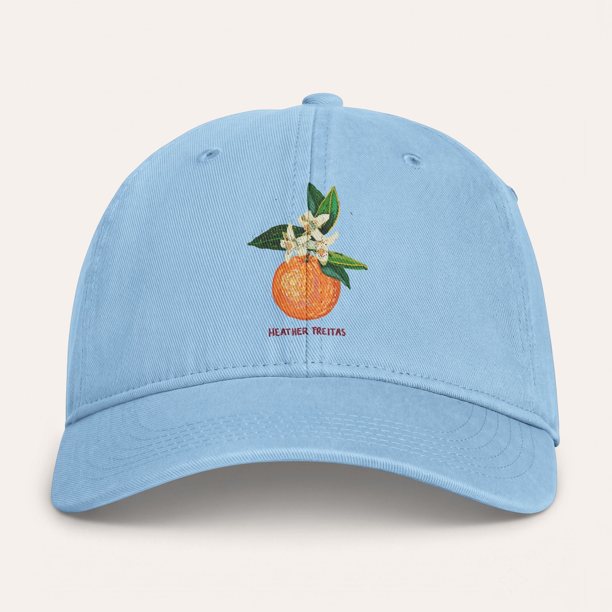 Orange Washed Cotton Cap