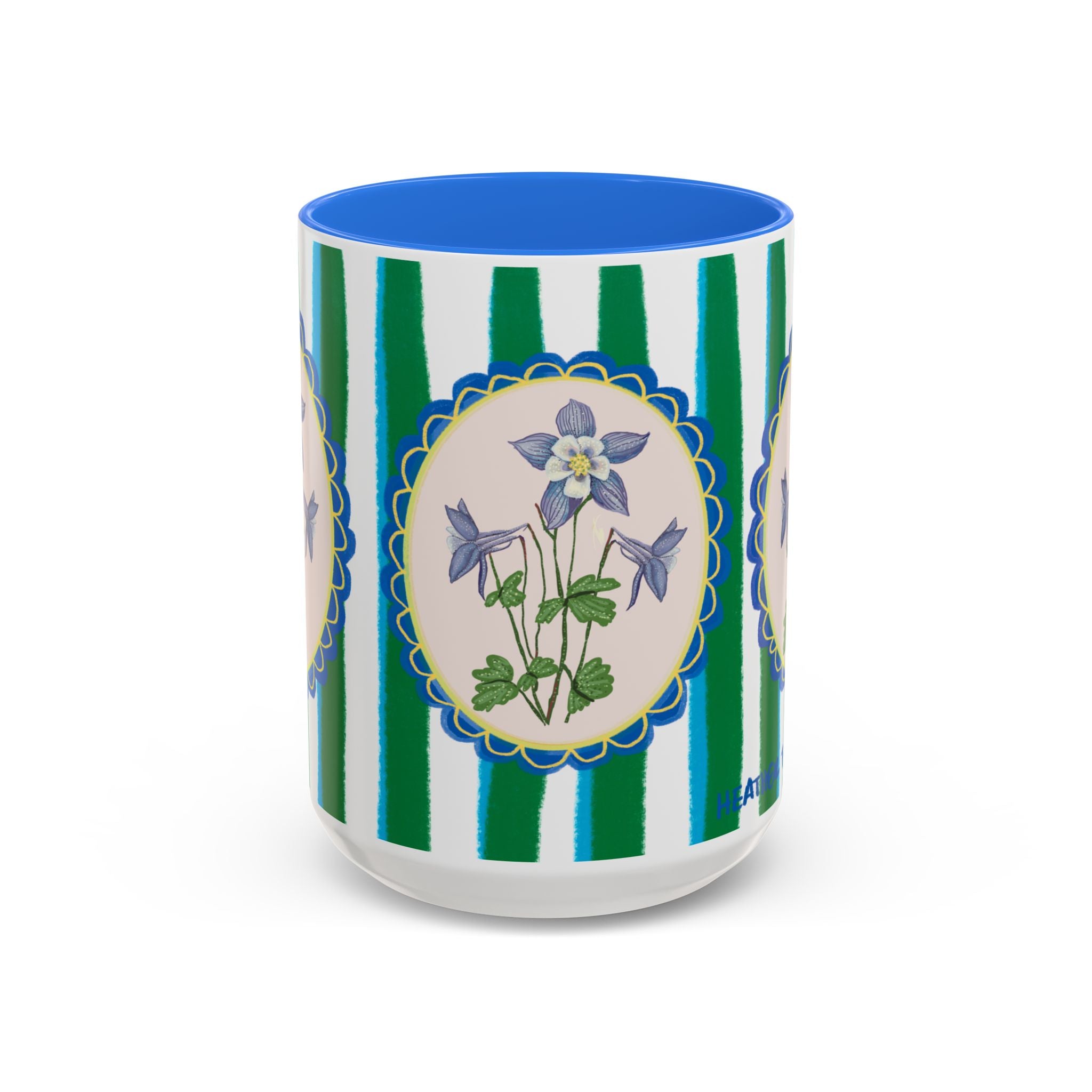 Blue Columbine Coffee Mug 15oz
