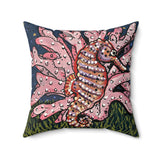 Starry Seahorse Velveteen Throw Pillow