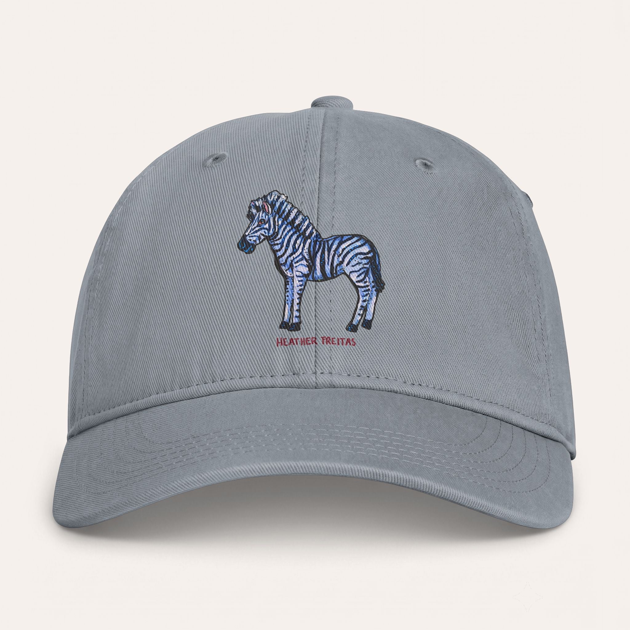 Zebra Washed Cotton Cap