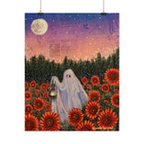 Twilight Sunflower Ghost Art Print