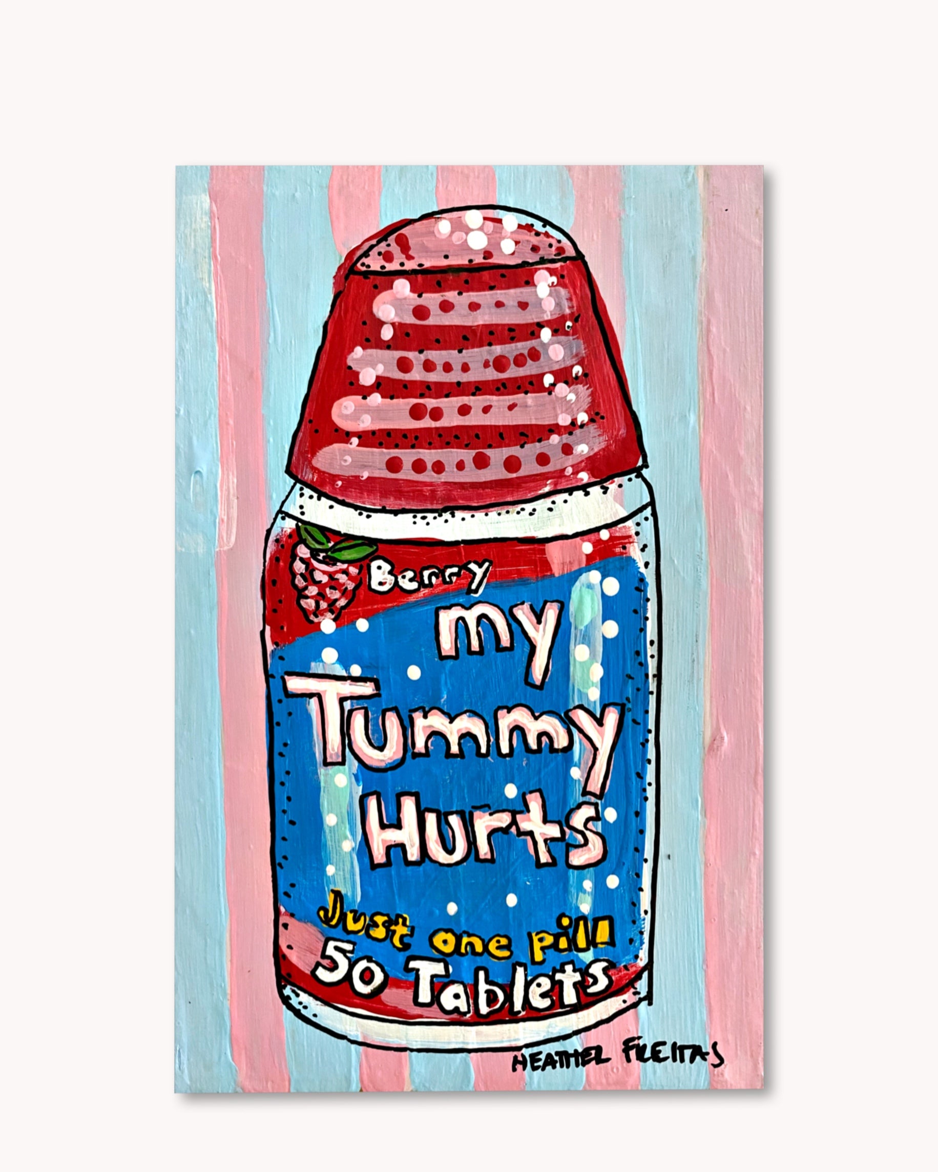 My Tummy Hurts ( Original Painting )
