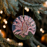 Starry Seahorse Ceramic Ornament