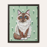 Ragdoll Cat Framed Fine Art Canvas Print