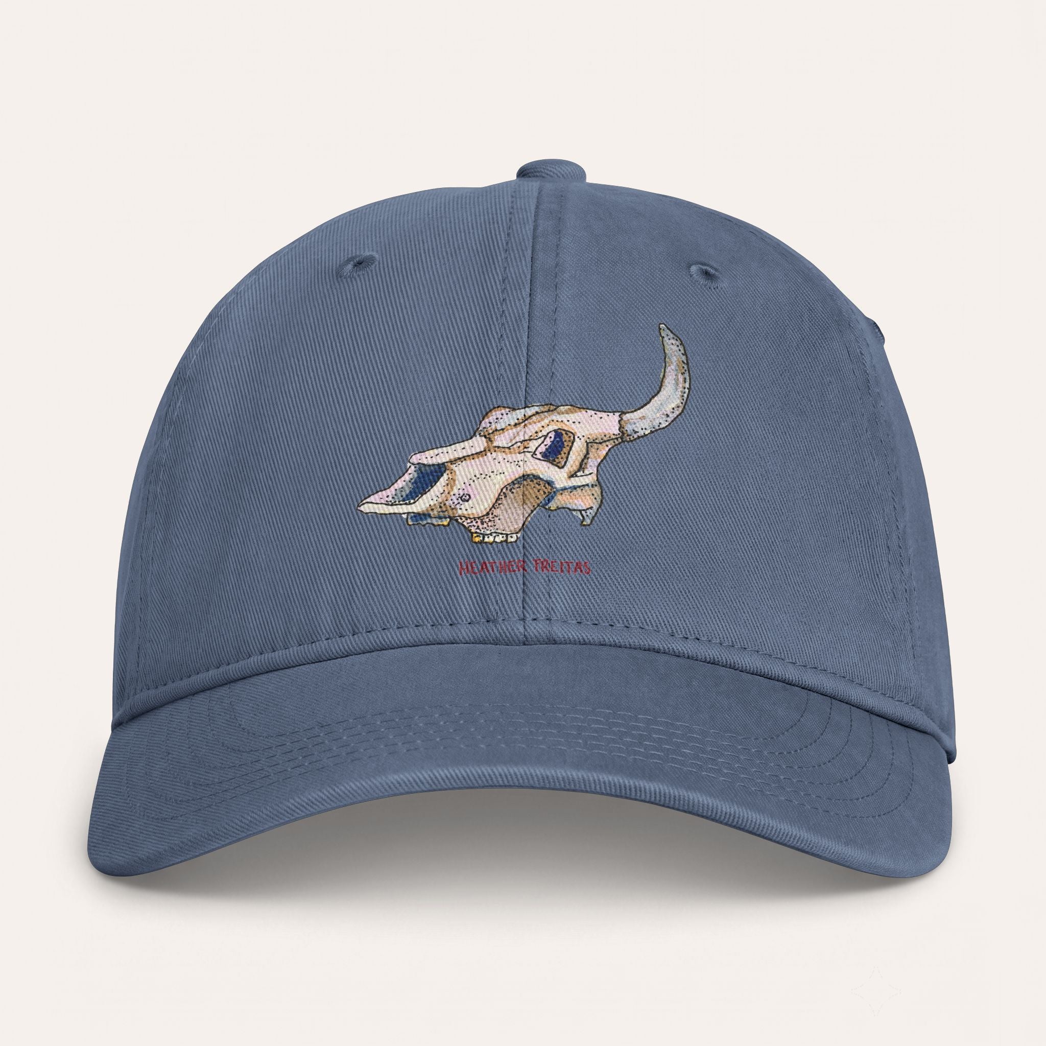 Cow Skull Washed Cotton Cap