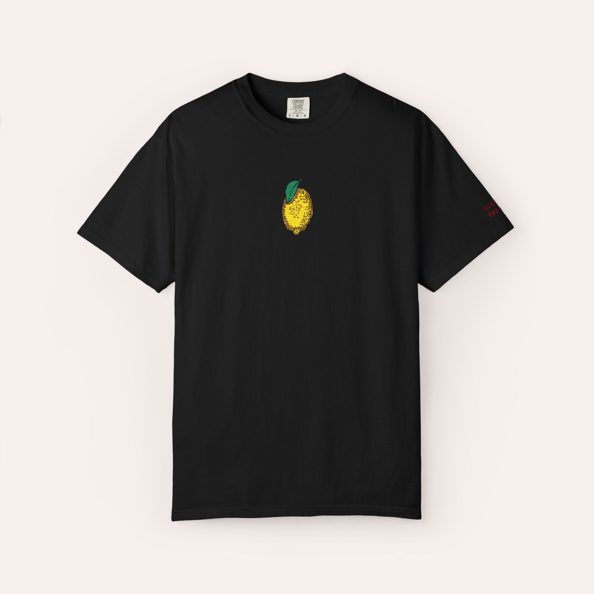 Lemon Embroidered Cotton Tee