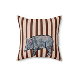 Javelina Velveteen Throw Pillow