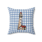 Lighthouse Velveteen Throw Pillow