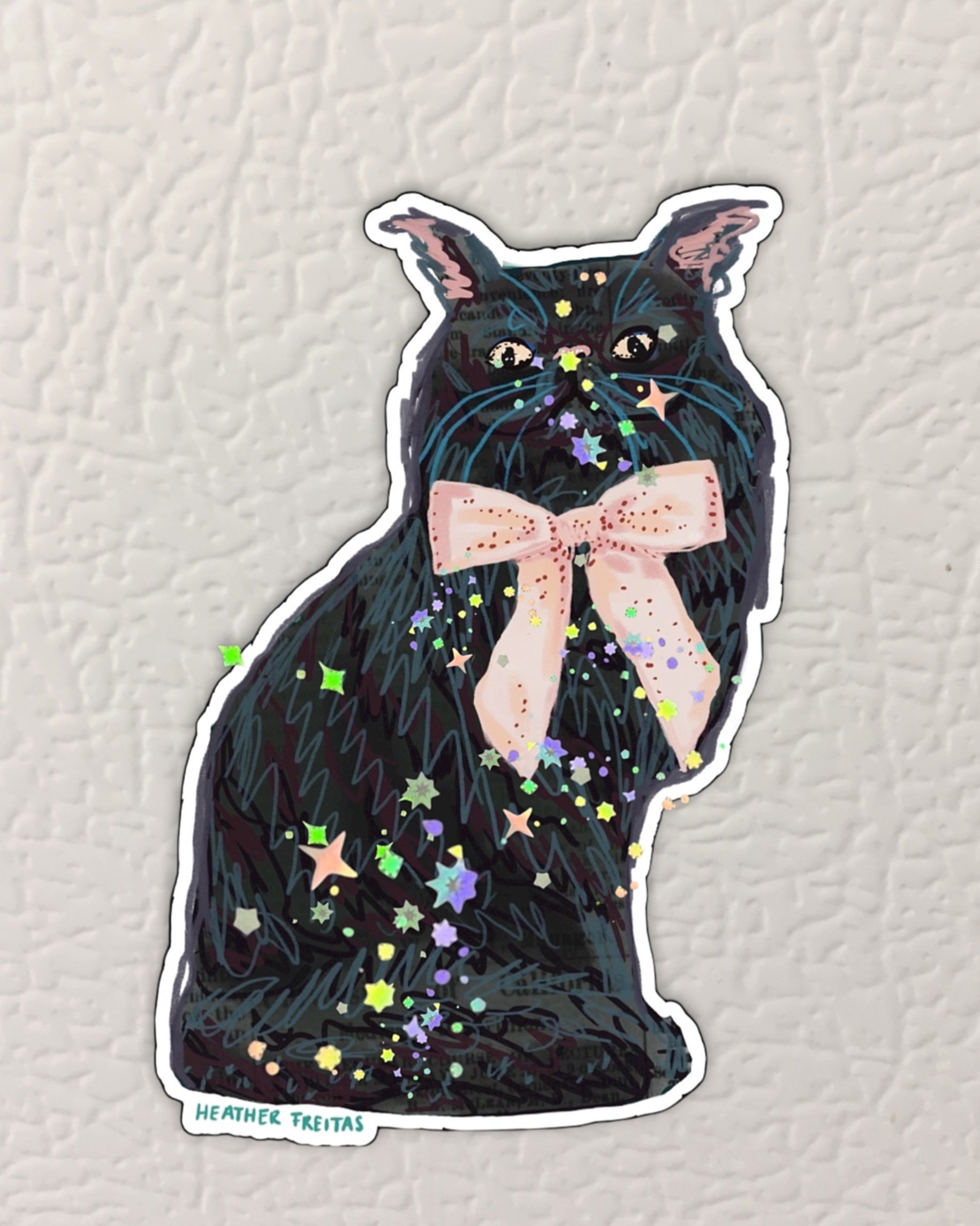 Black Persian Cat Magnet ( Die-Cut )