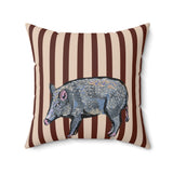 Javelina Velveteen Throw Pillow