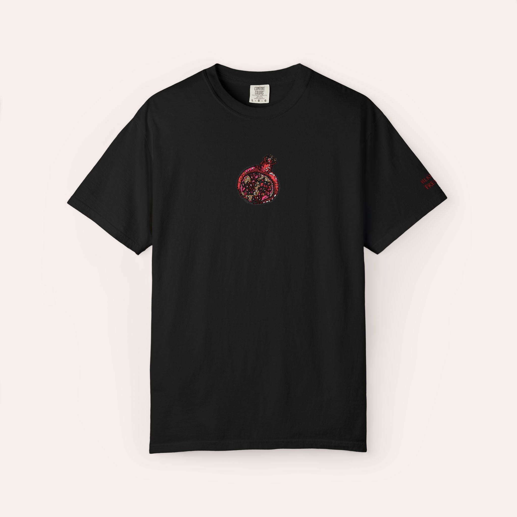 Pomegranate Embroidered Cotton Tee