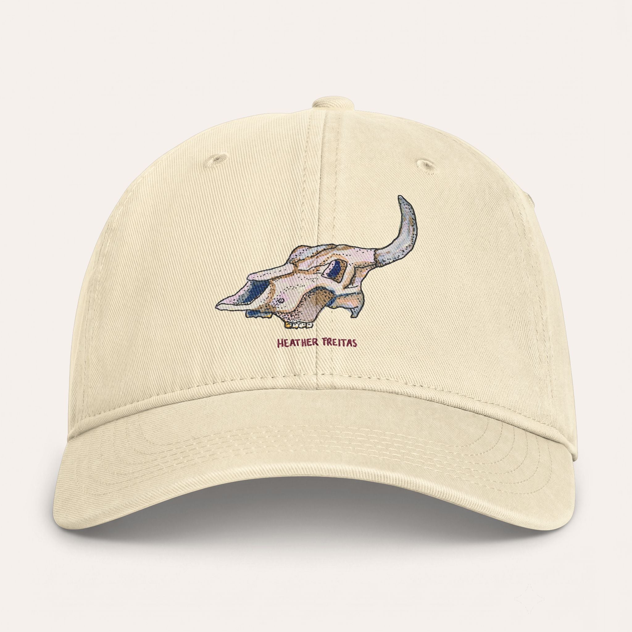 Cow Skull Washed Cotton Cap