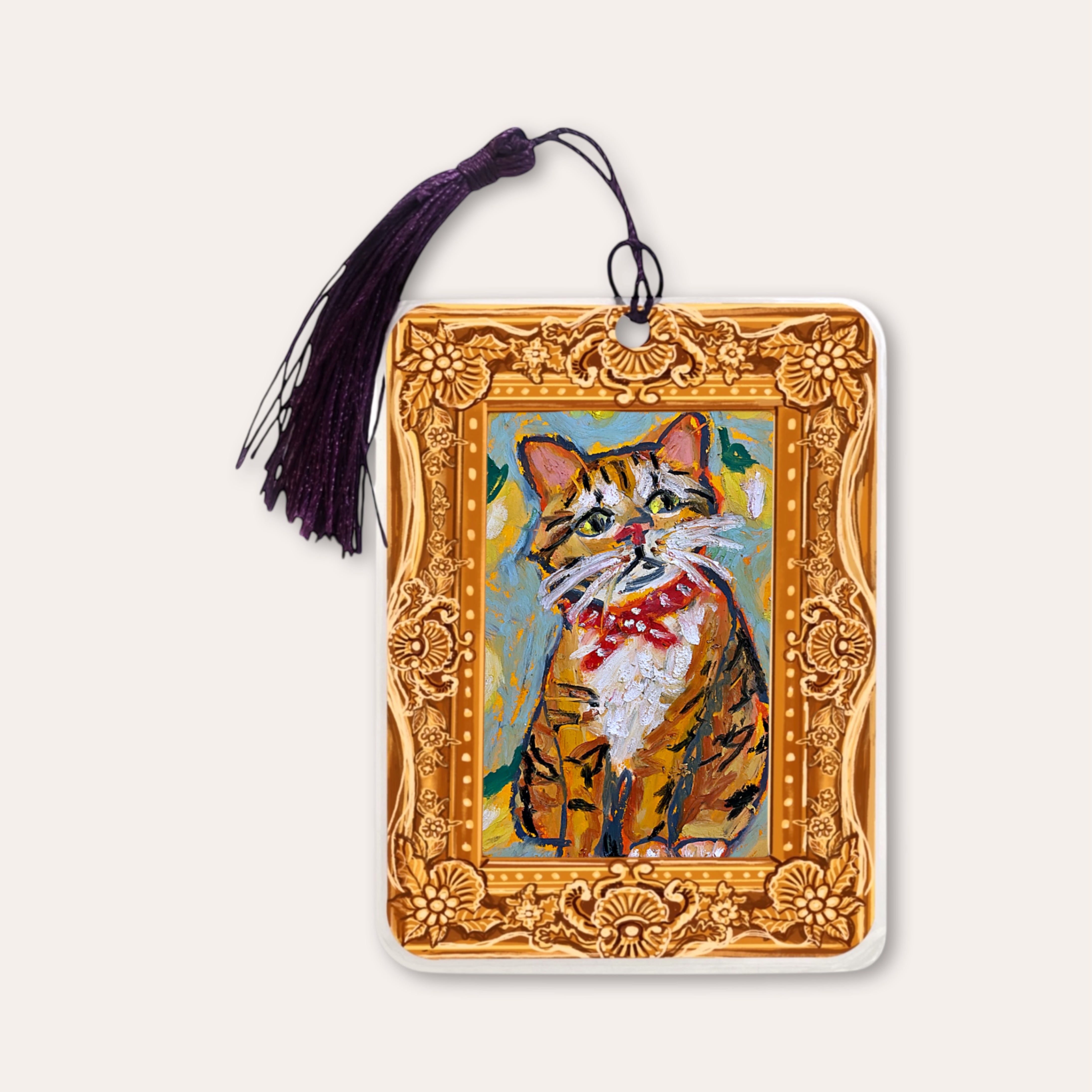 Lemon Cat Fine Art Painting Bookmark