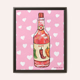 Hot Sauce Framed Fine Art Canvas Print