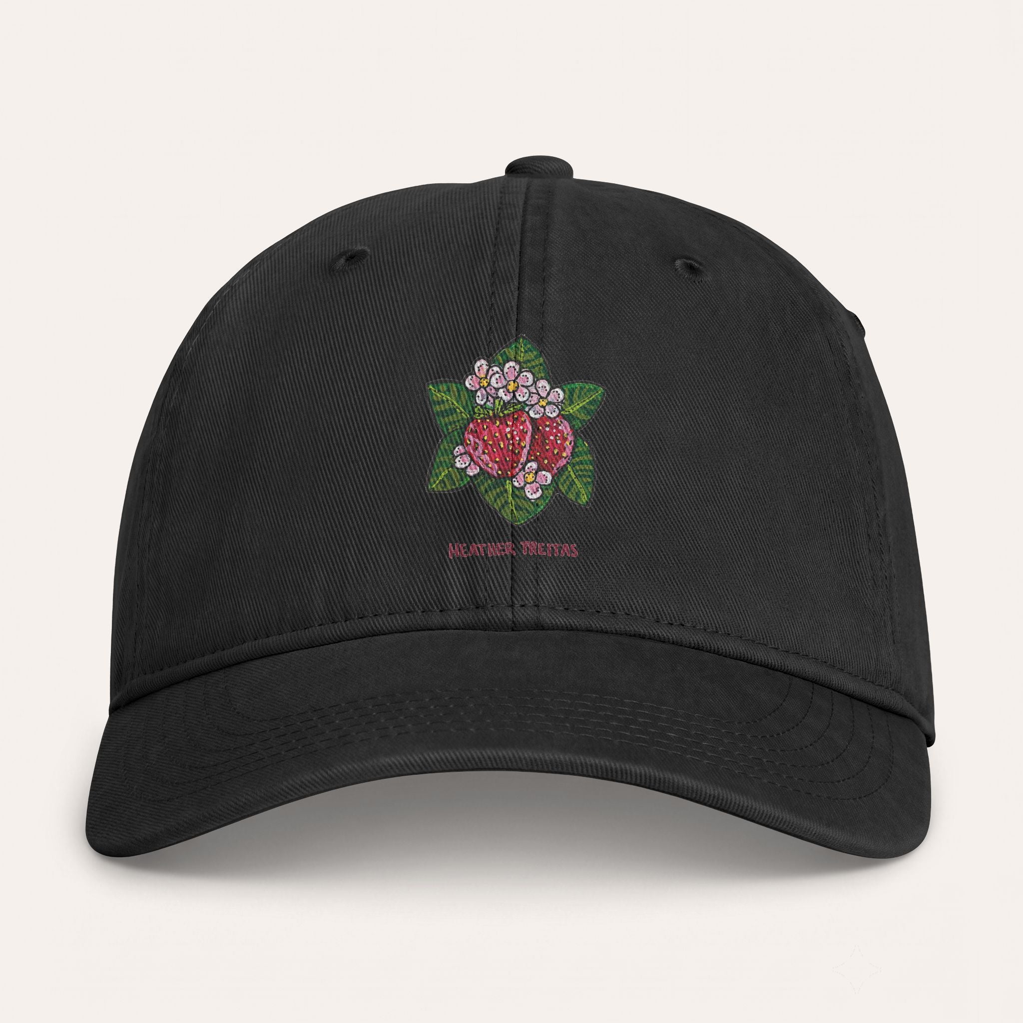 Strawberries Washed Cotton Cap