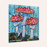 Red Cap Mushroom Rain Mini Art Print