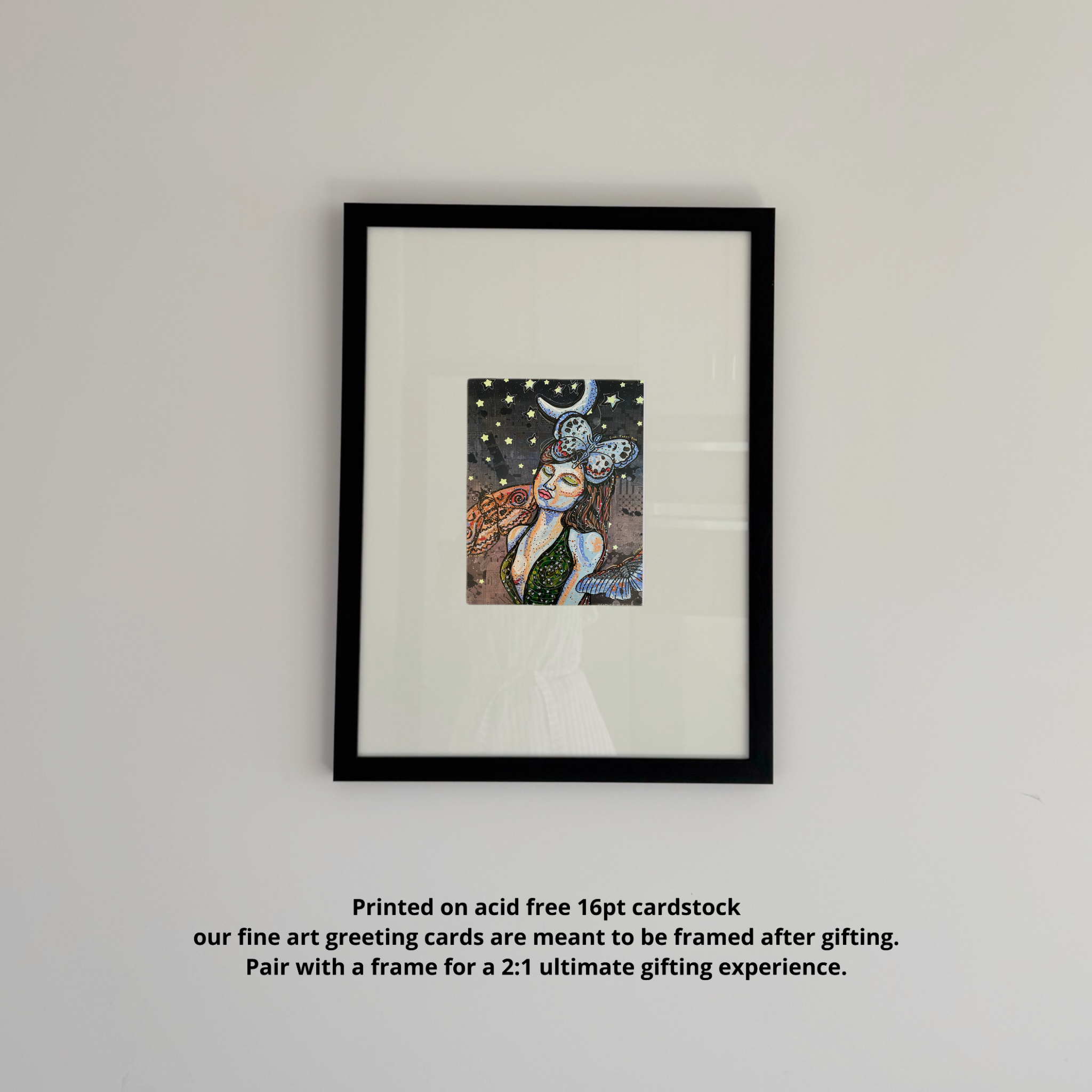 Moon Tides & Moth Flies - Greeting Card / Fine Art Print