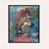 Turtle Tides Framed Fine Art Canvas Print