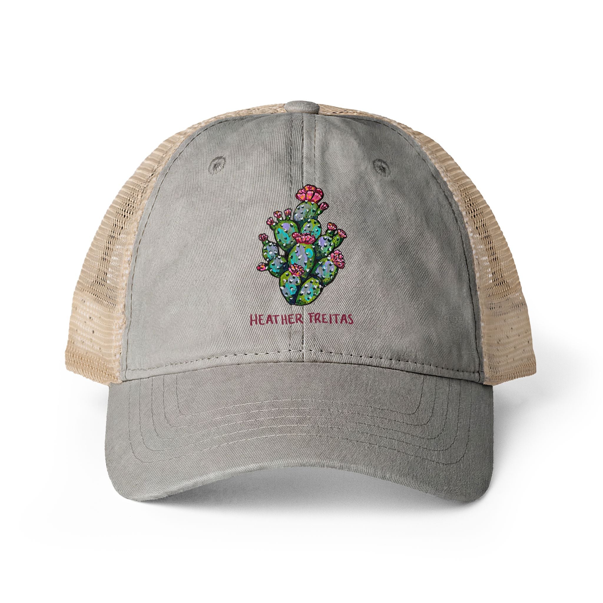Prickly Pear Women's Washed Mesh-Back Cap