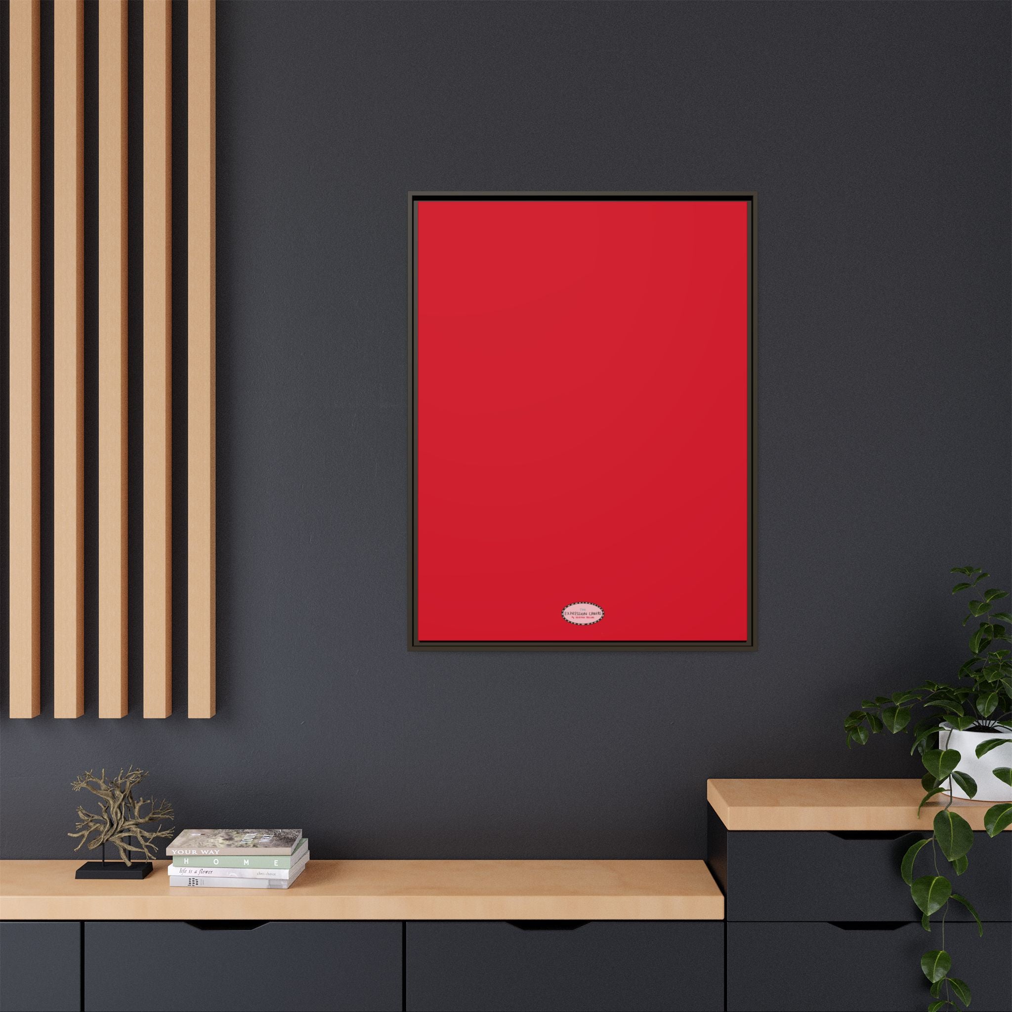 Cherry Expressions Framed Canvas Print