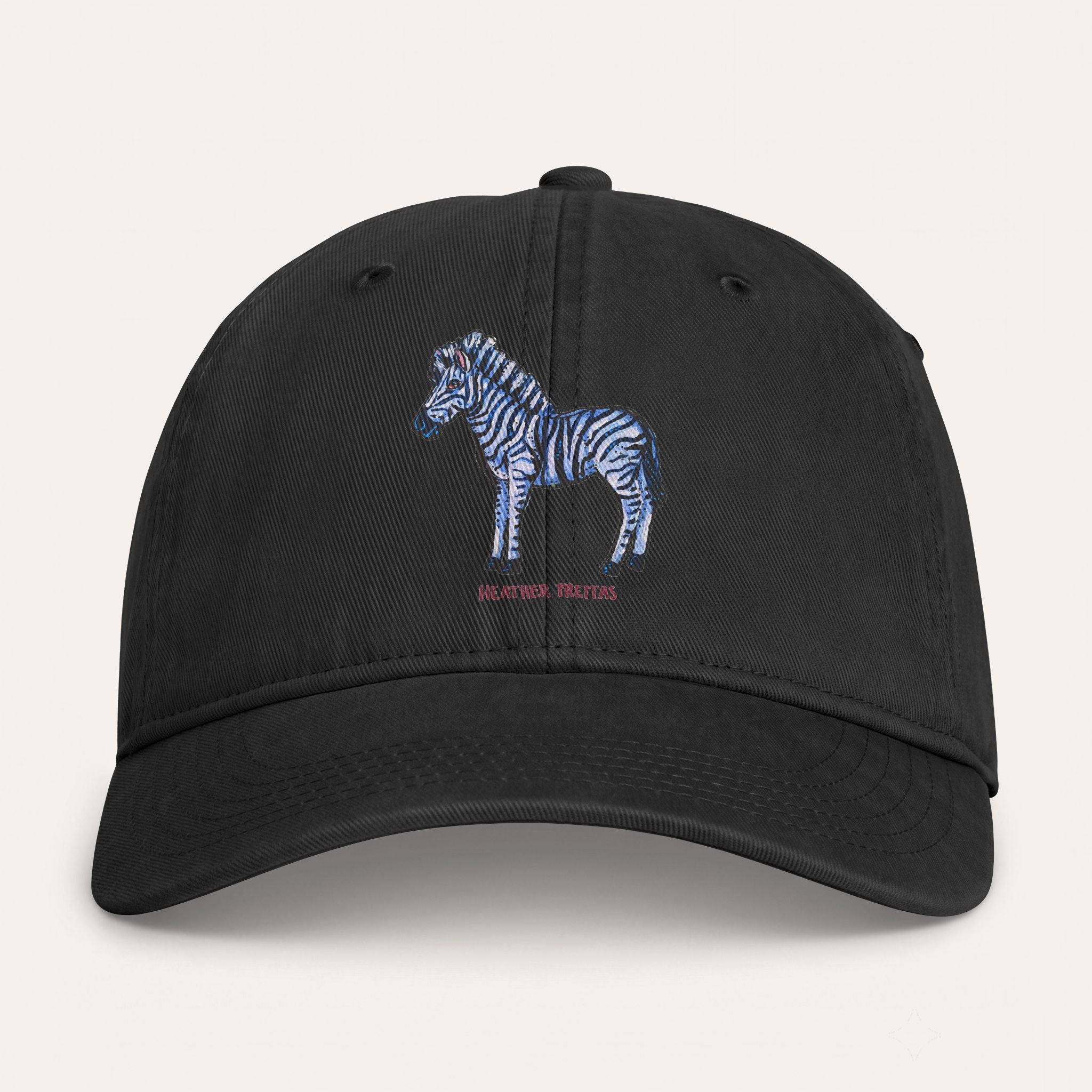 Zebra Washed Cotton Cap
