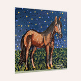 Brown Horse In The Stars Mini Art Print