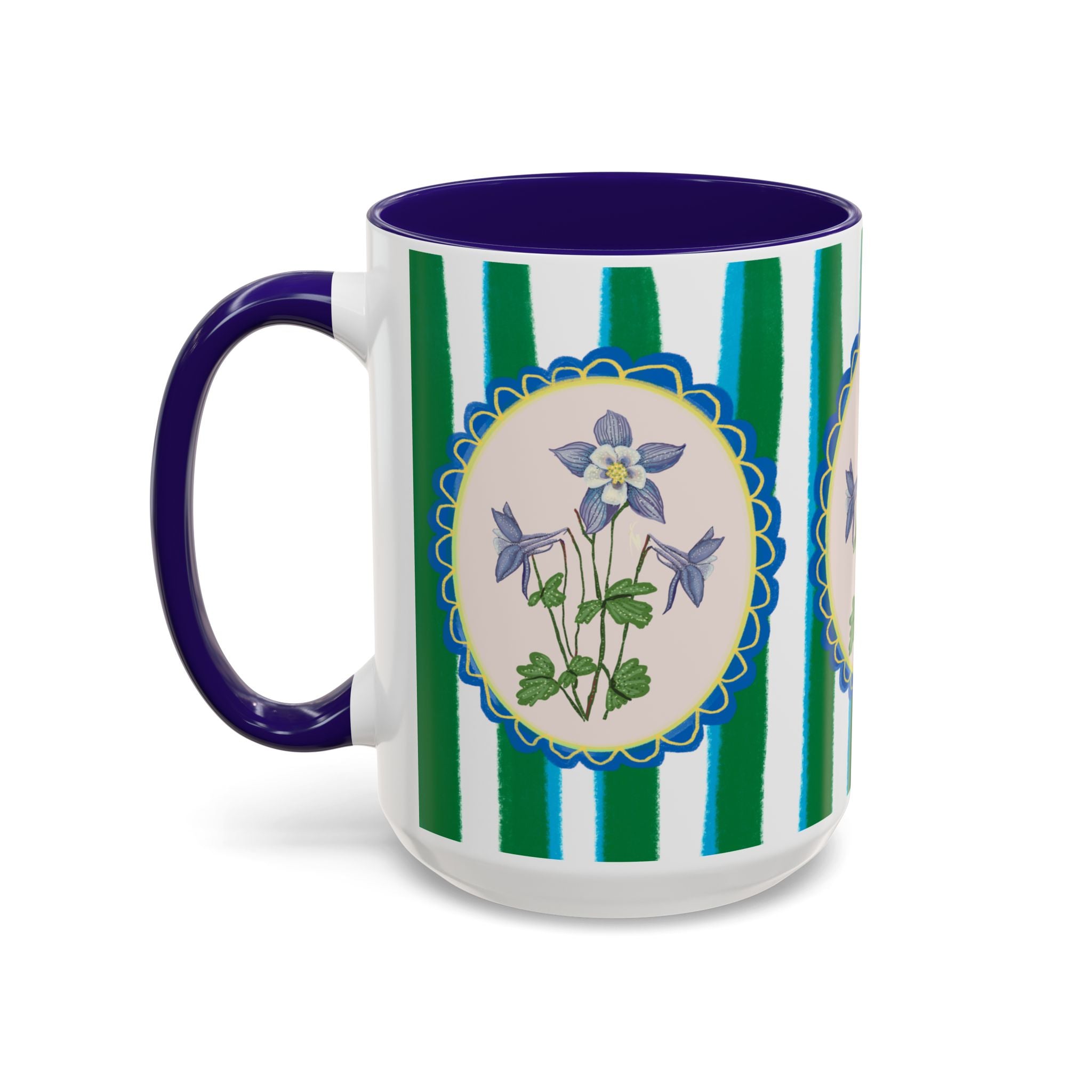 Blue Columbine Coffee Mug 15oz