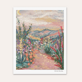 Pastel Desert Trail Hand Signed Fine Art Print