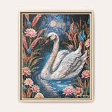 Serenity Swan Framed Fine Art Canvas Print