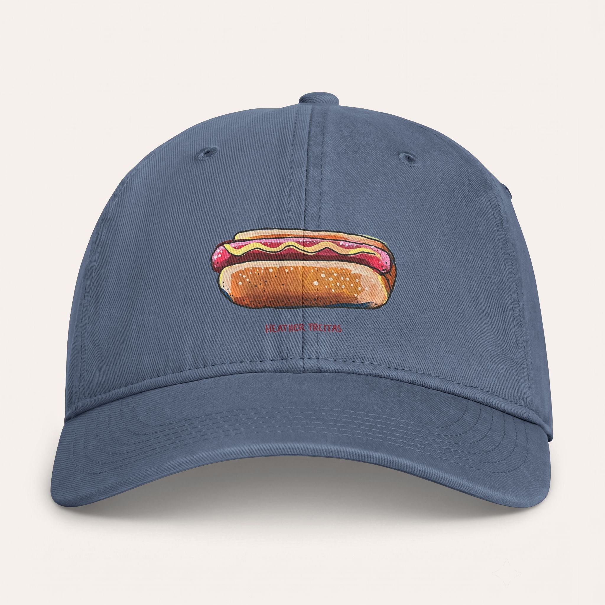 Hot Dog Washed Cotton Cap