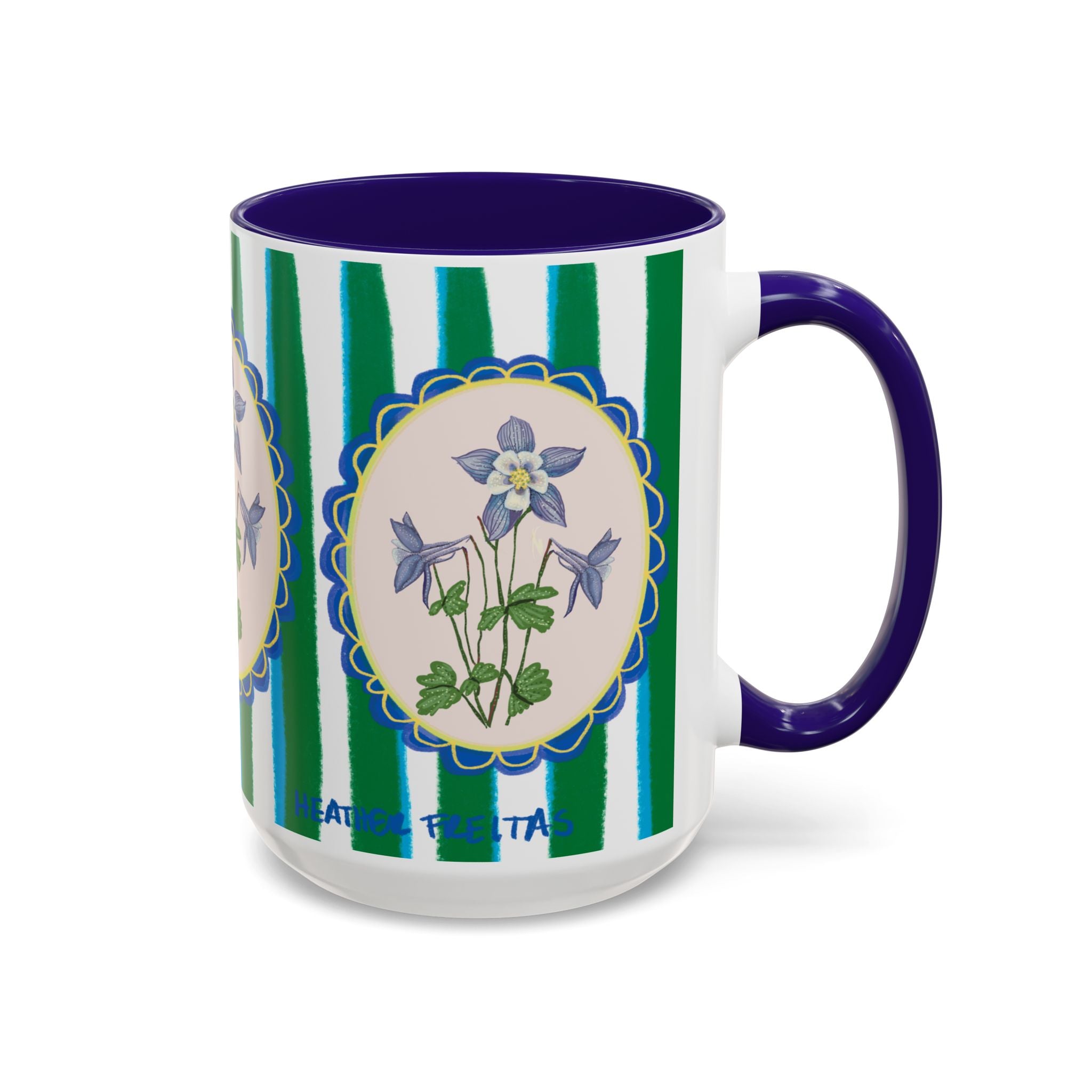 Blue Columbine Coffee Mug 15oz