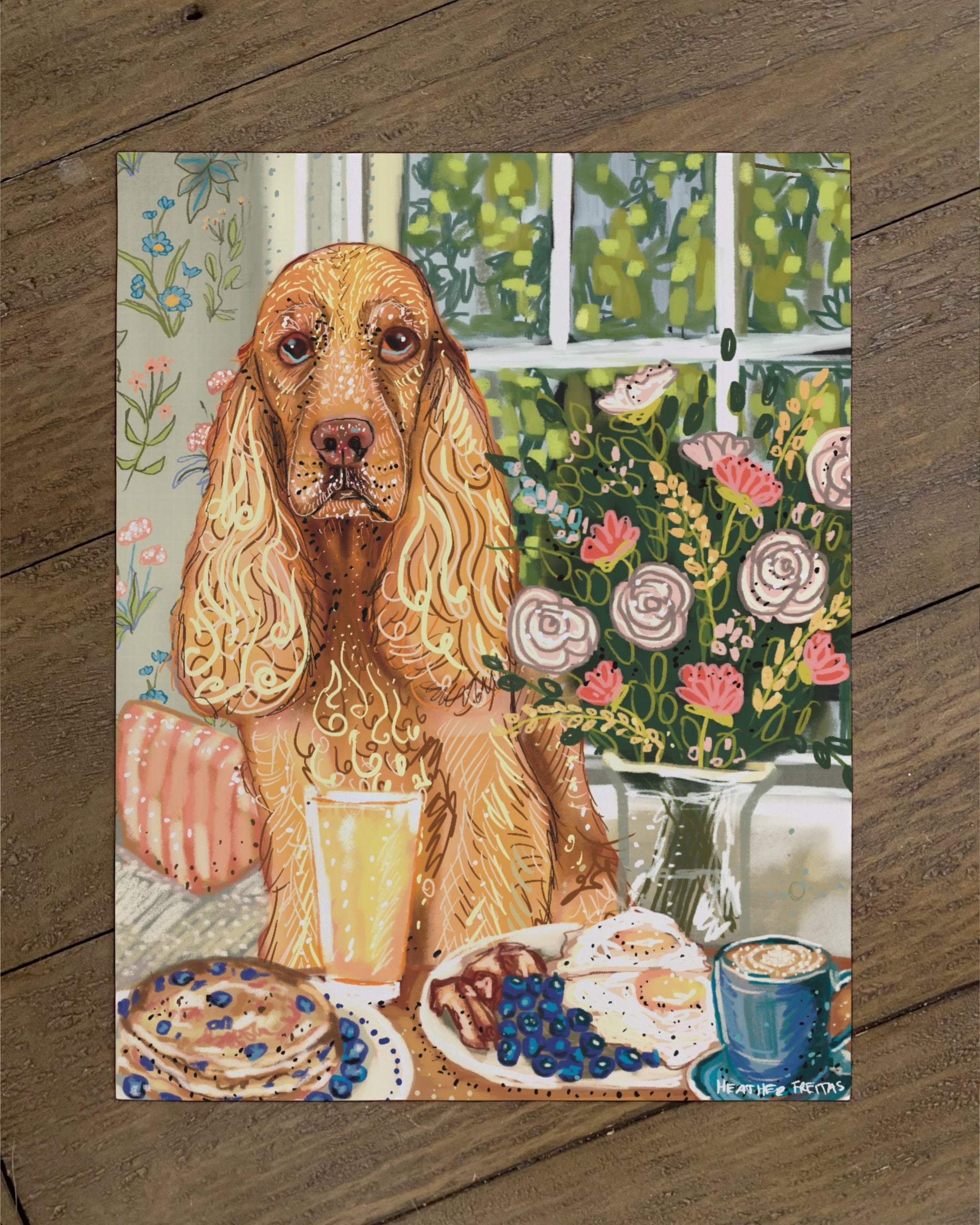 Cocker Spaniel - Build Your Own Dining Dog Paper Print