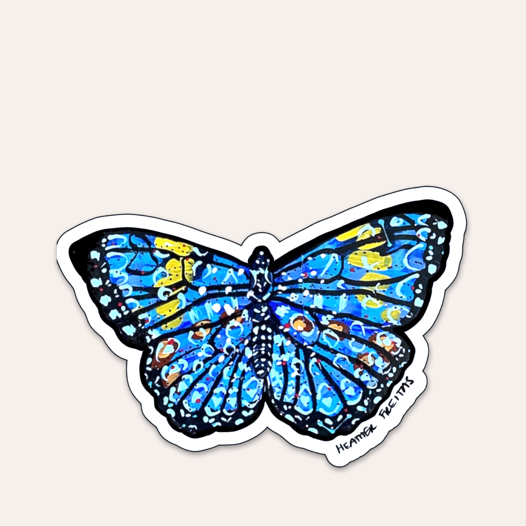 Sky Blue Butterfly Sticker