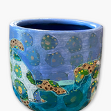 Sea Turtles 6 inch Hand Painted Planter
