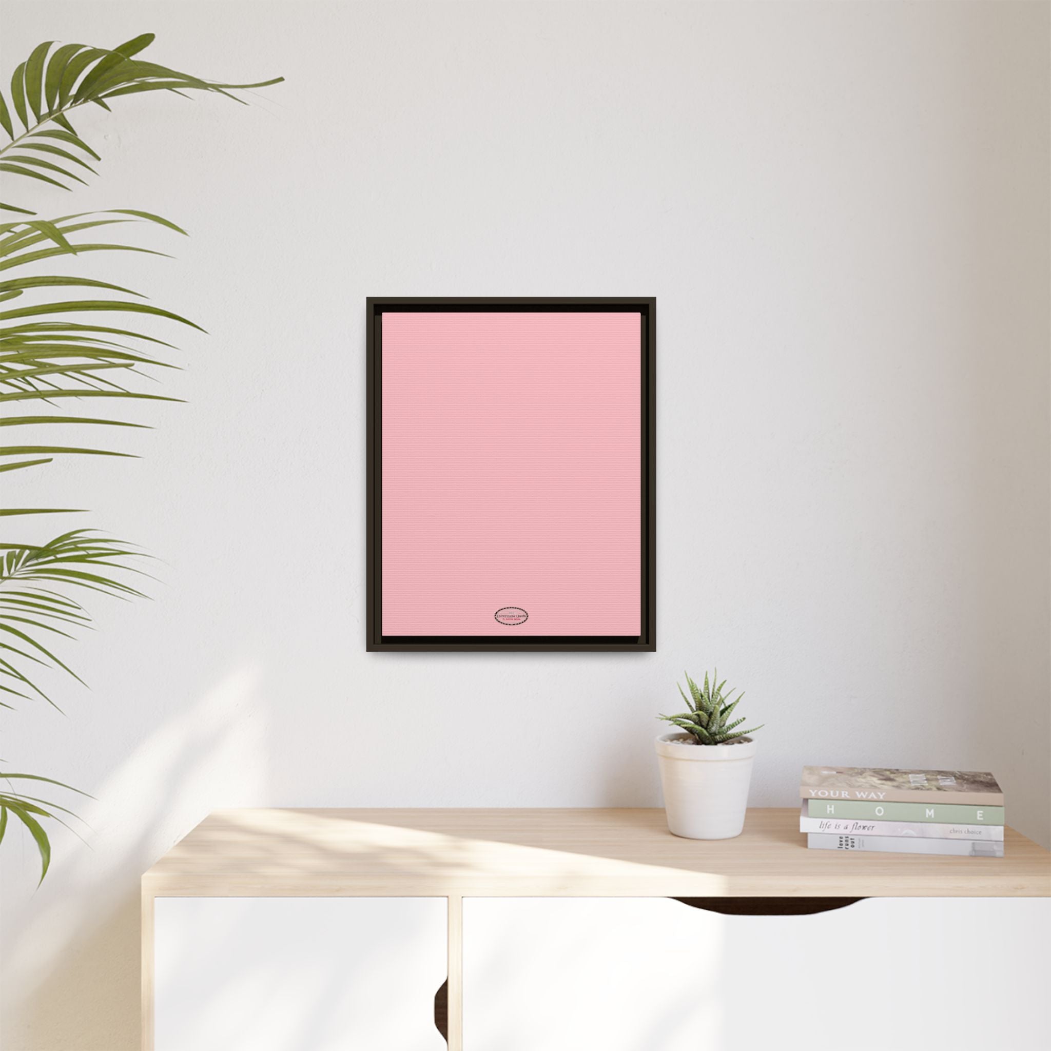 Pink Expressions Framed Canvas Print