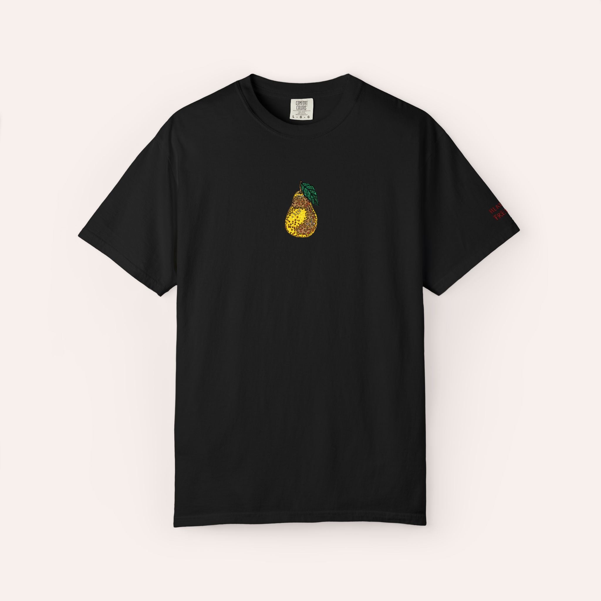 Pear Embroidered Cotton Tee