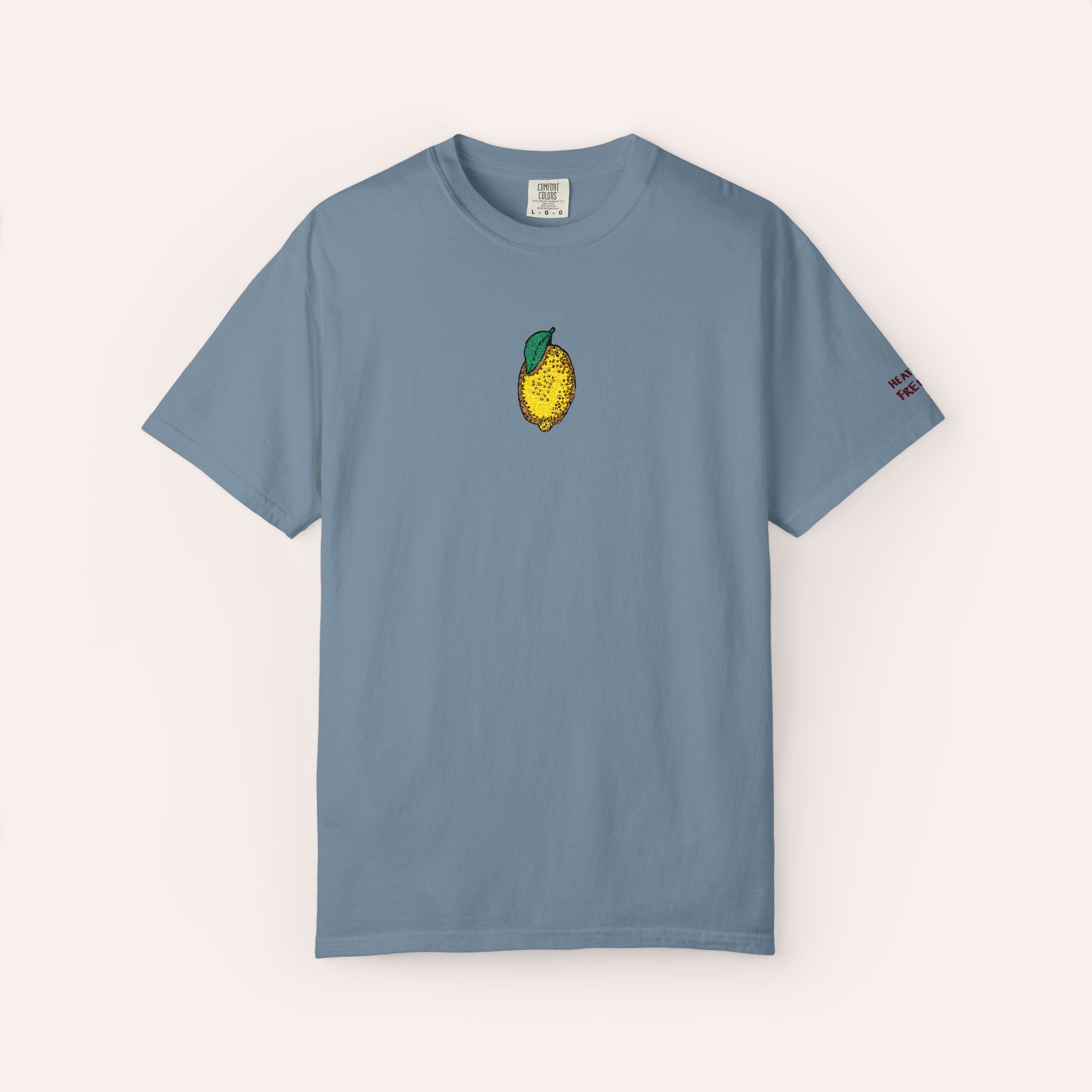 Lemon Embroidered Cotton Tee