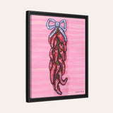 Dried Chili's Framed Fine Art Canvas Print