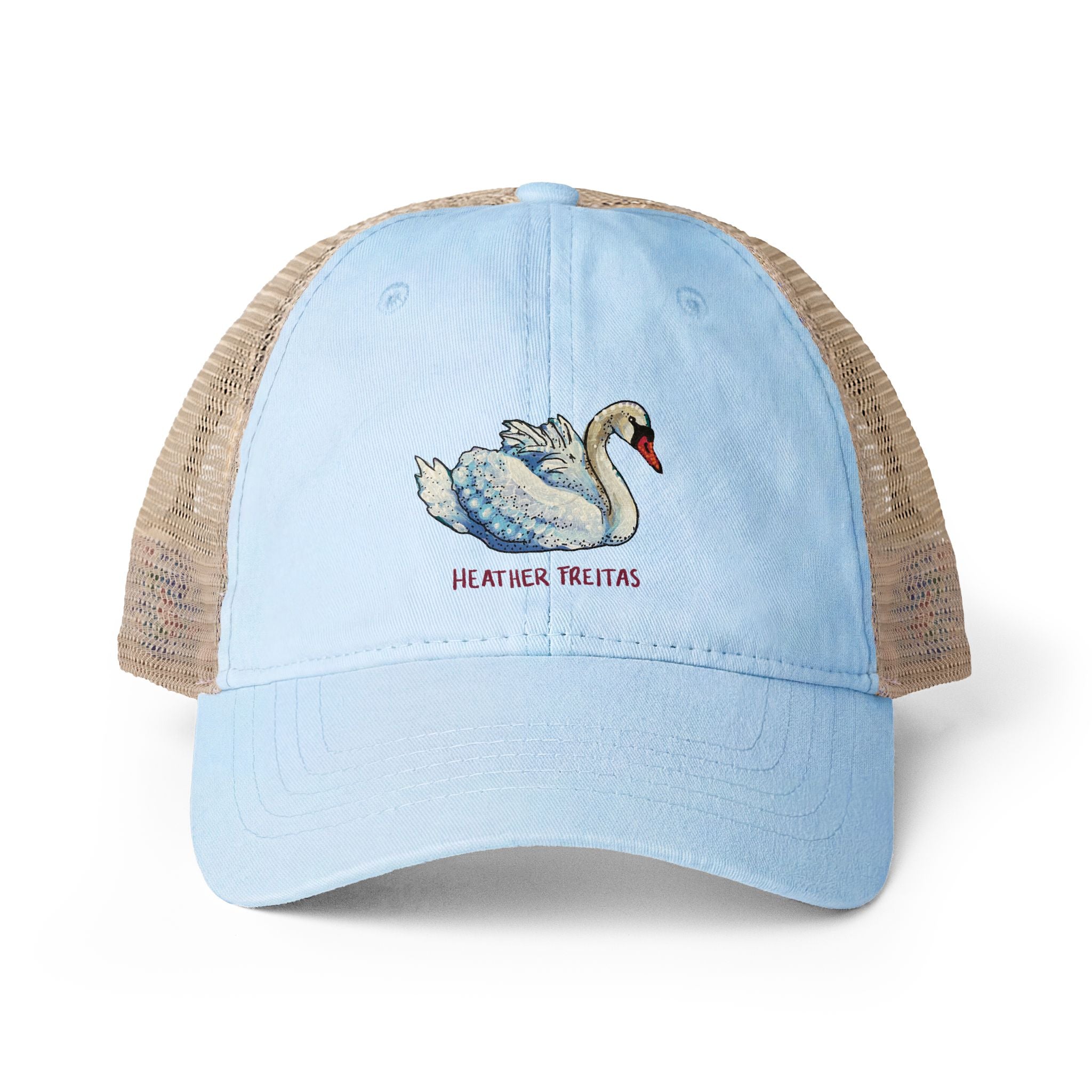 Swan Women's Washed Mesh-Back Cap