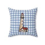 Lighthouse Velveteen Throw Pillow