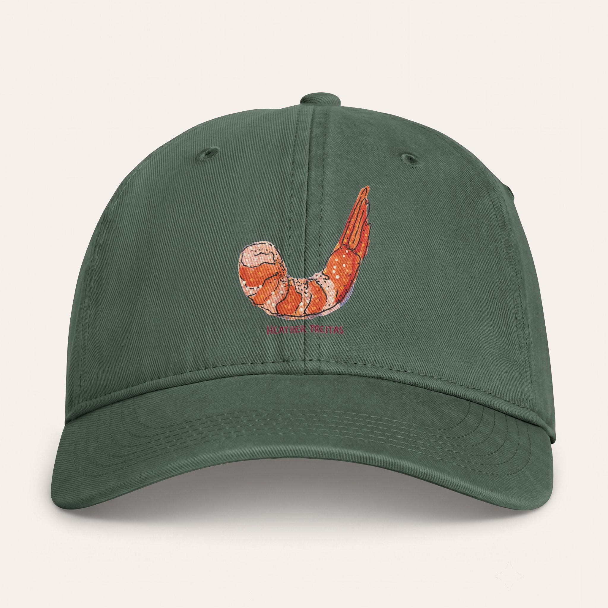 Shrimp Washed Cotton Cap