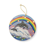 Dancing Dolphin Ceramic Ornament
